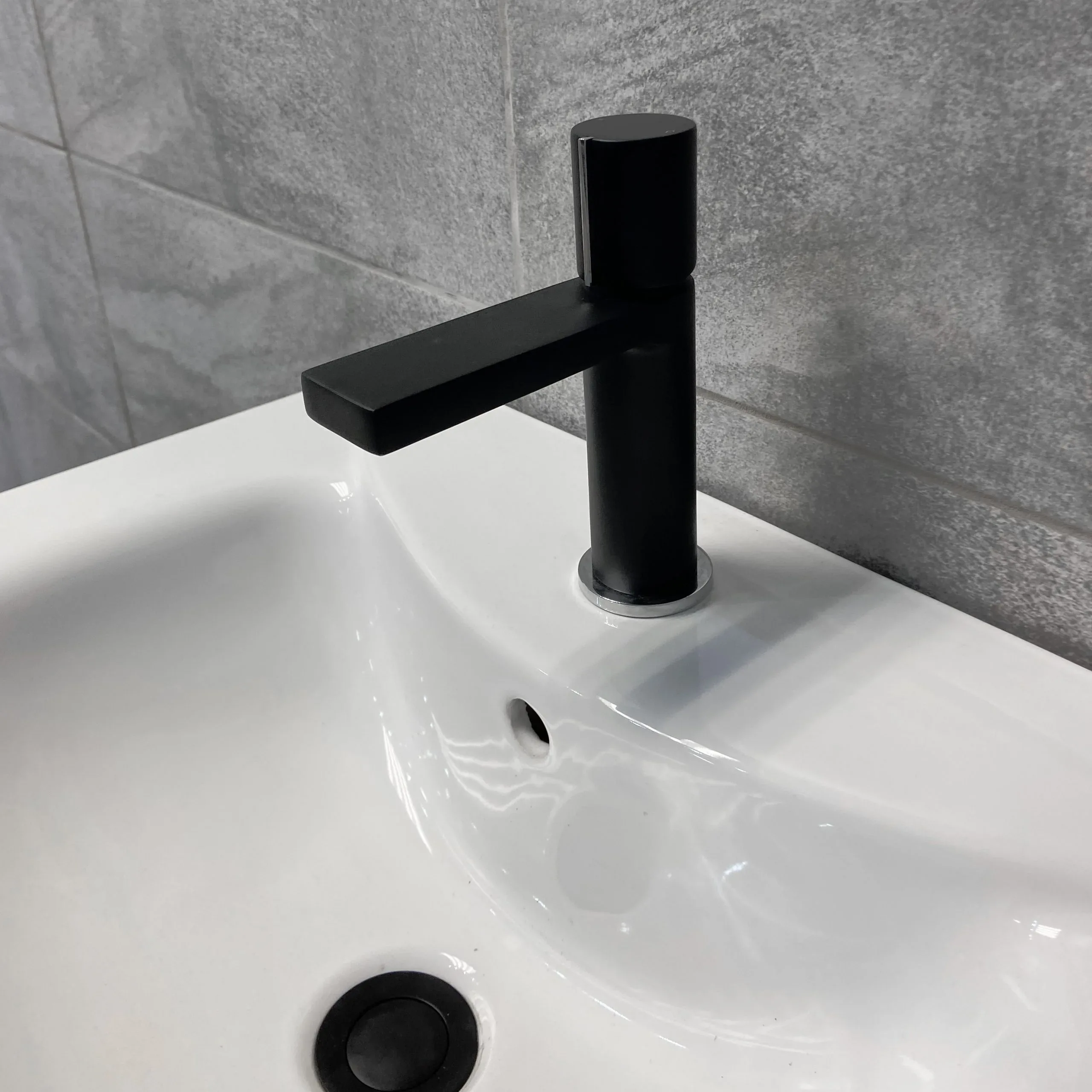 Mediterranean 1050mm Bathroom Vanity Suite With Sink And Toilet – Black Handles 7 Mediterranean 1050mm Bathroom Vanity Suite With Sink And Toilet – Black Handles - Image 5