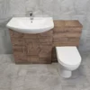 1250mm Walnut Finish Bathroom Furniture Vanity Set Basin Sink + Toilet Option -Comparethebathroom Shop 1250 St Moritz Lux Front NB jpg webp