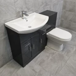 1250mm Anthracite Finish Bathroom Furniture Vanity Set Basin Sink + Toilet Units 13 1250mm Anthracite Finish Bathroom Furniture Vanity Set Basin Sink + Toilet Units -Comparethebathroom Shop 1250 St Moritz Lux Side jpg webp