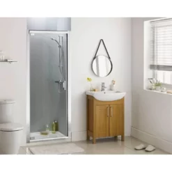 Mondella Pivot Shower Door – 800 Or 900mm Wide – Optional Side Panel & Tray