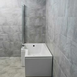 1500mm Showerbath L Shaped Compact Square Bath Inc Screen + Panel Options -Comparethebathroom Shop 1500 L Shaped Bath L Screen End LH