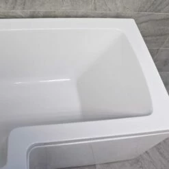 1500mm Showerbath L Shaped Compact Square Bath Inc Screen + Panel Options -Comparethebathroom Shop 1500 L Shaped Bath Std Screen Bath Back Shape LH