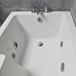 1500mm L Shaped Showerbath Bath + Whirlpool Spa + Lights Options -Comparethebathroom Shop 1500 L Shaped Showerbath Lscreen 4 Jacuzi Close LH