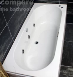 1700 × 750mm Double Ended Center Tap Hole Whirlpool Bath Reinforced Made In UK -Comparethebathroom Shop 1700 750mm Double Ended Center Tap Hole Whirlpool Bath Reinforced Made in UK 331864505491 2 JPG