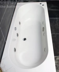 1700 × 750mm Double Ended Center Tap Hole Whirlpool Bath Reinforced Made In UK