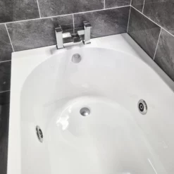 Serafina 1800 X 800mm Slim Round Whirlpool Single Ended Bath Light Option 9 Serafina 1800 X 800mm Slim Round Whirlpool Single Ended Bath Light Option -Comparethebathroom Shop 1800x800 Sapphire Whirlpool Taps