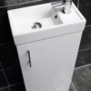 400mm Bathroom Square Vanity Basin Sink Unit With Optional Square Style Tap 1 400mm Bathroom Square Vanity Basin Sink Unit With Optional Square Style Tap -Comparethebathroom Shop 400mm Square Bathroom Vanity Basin Sink Unit with Tap Toilet Option Suite Set 321212290221 JPG