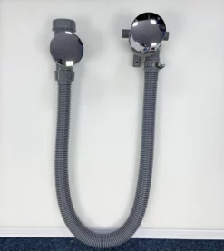 Pressfill Overflow Bath Filler & Waste With Thermostatic Deck Mounted Valve -Comparethebathroom Shop 531009 Pressfill Double Ended Bath Filler Integrated Bath Waste 3 scaled jpg webp 1