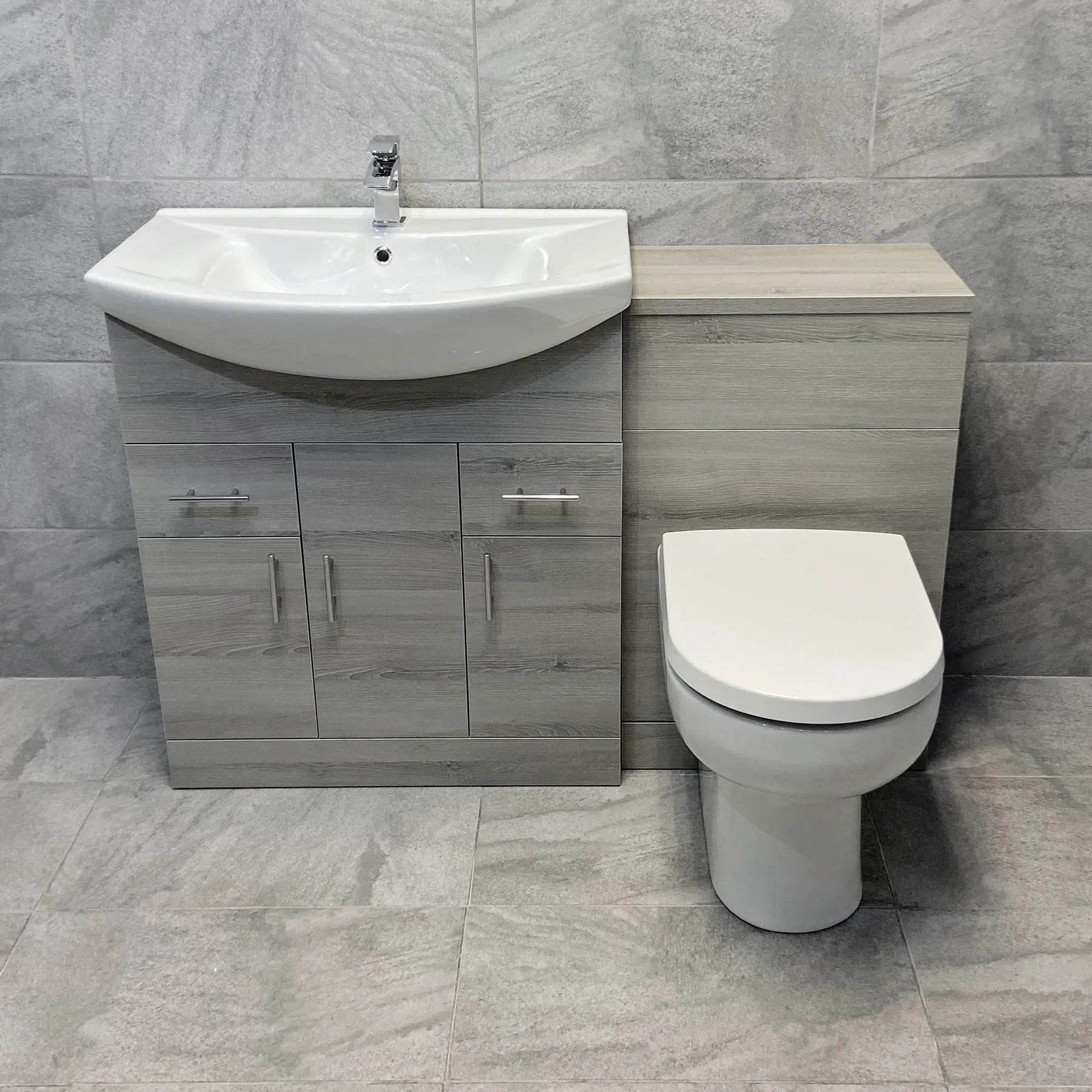 1250mm Ash Grey Finish Bathroom Furniture Vanity Set Basin Sink + Toilet Option 7 1250mm Ash Grey Finish Bathroom Furniture Vanity Set Basin Sink + Toilet Option - Image 5