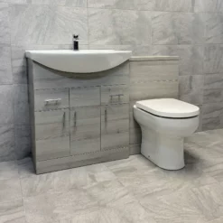 1250mm Ash Grey Finish Bathroom Furniture Vanity Set Basin Sink + Toilet Option 16 1250mm Ash Grey Finish Bathroom Furniture Vanity Set Basin Sink + Toilet Option -Comparethebathroom Shop 750 Ash Grey City Pan Side jpg webp