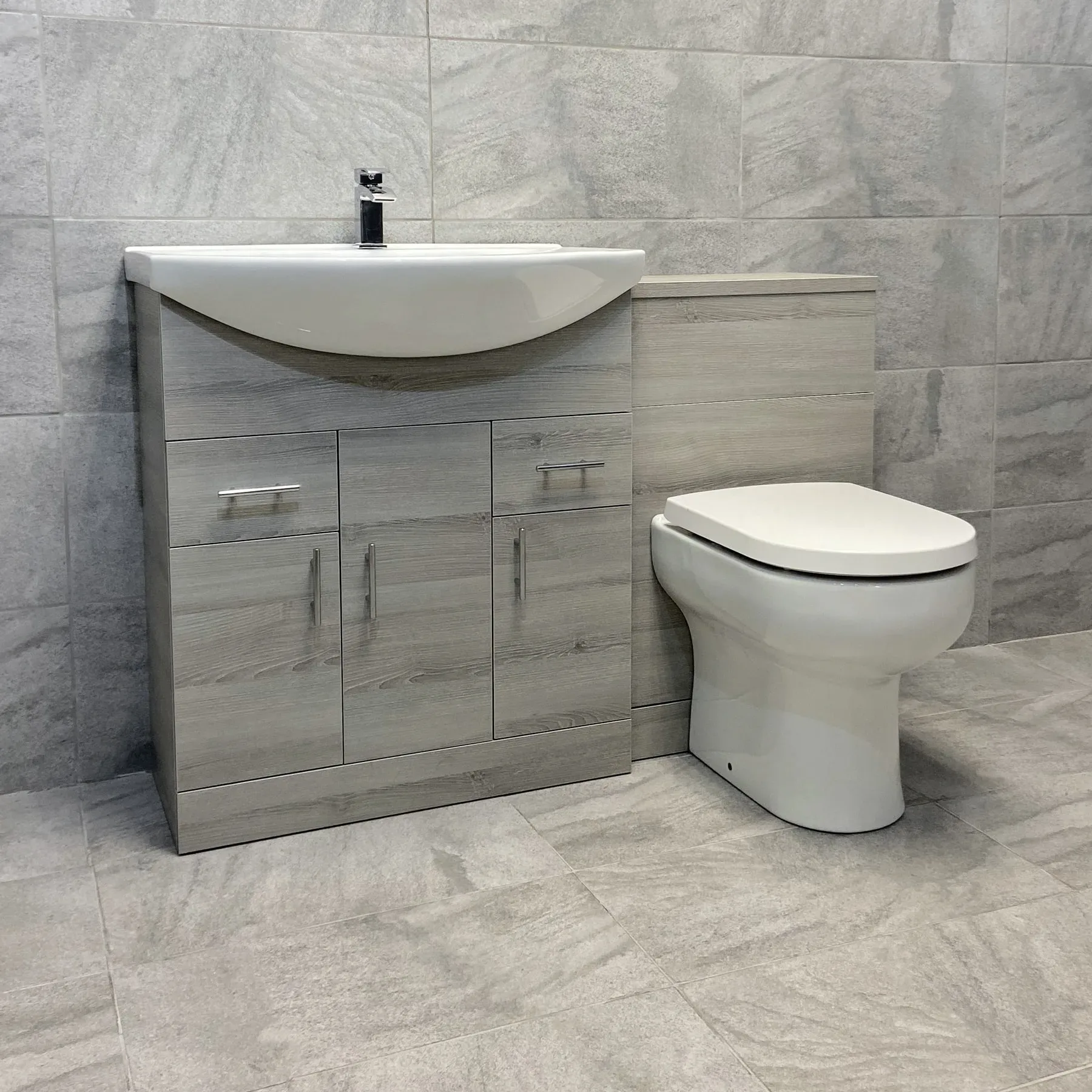 1250mm Ash Grey Finish Bathroom Furniture Vanity Set Basin Sink + Toilet Option 5 1250mm Ash Grey Finish Bathroom Furniture Vanity Set Basin Sink + Toilet Option - Image 3