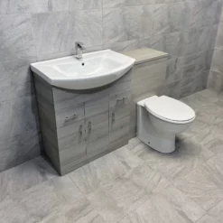 1250mm Ash Grey Finish Bathroom Furniture Vanity Set Basin Sink + Toilet Option 23 1250mm Ash Grey Finish Bathroom Furniture Vanity Set Basin Sink + Toilet Option -Comparethebathroom Shop 750 Ash Grey WC STD Pan side jpg webp