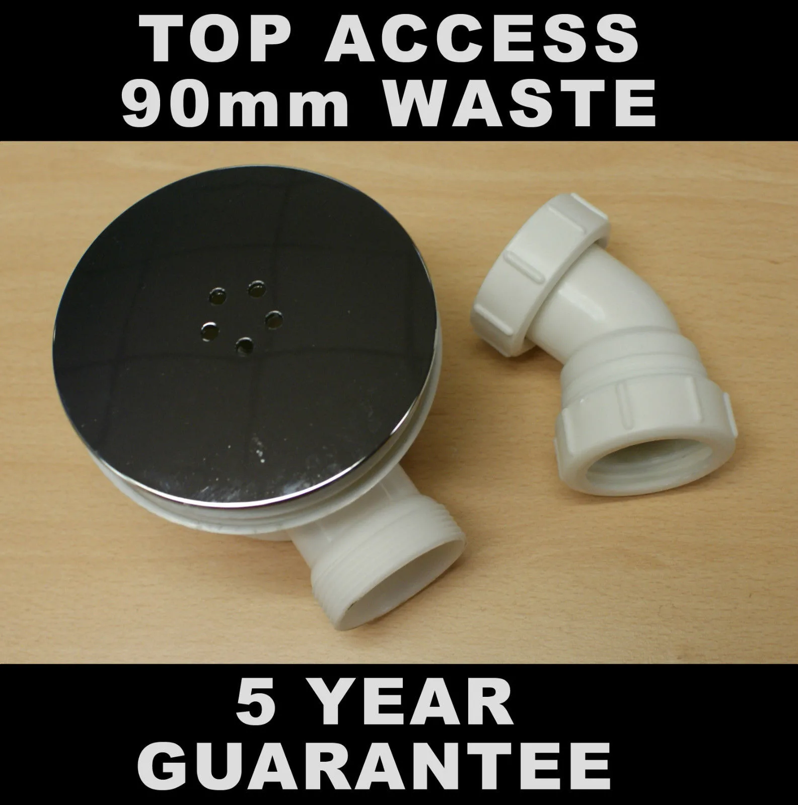 Premier® 90mm High Flow Shower Waste Chrome Bulk Buy Option Equates To £5.00 Each 4 Premier® 90mm High Flow Shower Waste Chrome Bulk Buy Option Equates To £5.00 Each - Image 2