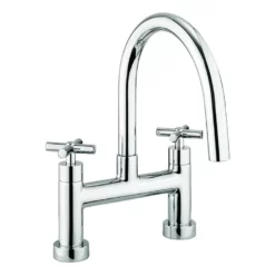Adora By Crosswater Pulse Bath Filler Tap Modern Style Swan Neck Cross Head