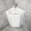 Alpine Duo 420mm Corner Vanity Unit Inc Basin Ex-bathstore White Cloakroom 1 Alpine Duo 420mm Corner Vanity Unit Inc Basin Ex-bathstore White Cloakroom -Comparethebathroom Shop Alpine Duo 420mm Corner Vanity Unit Above copy jpg webp 1