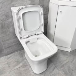 Alpine Duo 420mm Corner Cloakroom Vanity Unit With Sindee Rimless Toilet Suite -Comparethebathroom Shop Alpine Duo 420mm Corner Vanity with Sandy Toilet KIT961 Toilet Rim jpg webp