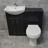 1050mm Anthracite Finish Bathroom Furniture Vanity Set Basin Sink + Toilet Unit 2 1050mm Anthracite Finish Bathroom Furniture Vanity Set Basin Sink + Toilet Unit -Comparethebathroom Shop Anthracite 1050 Compare Set Front