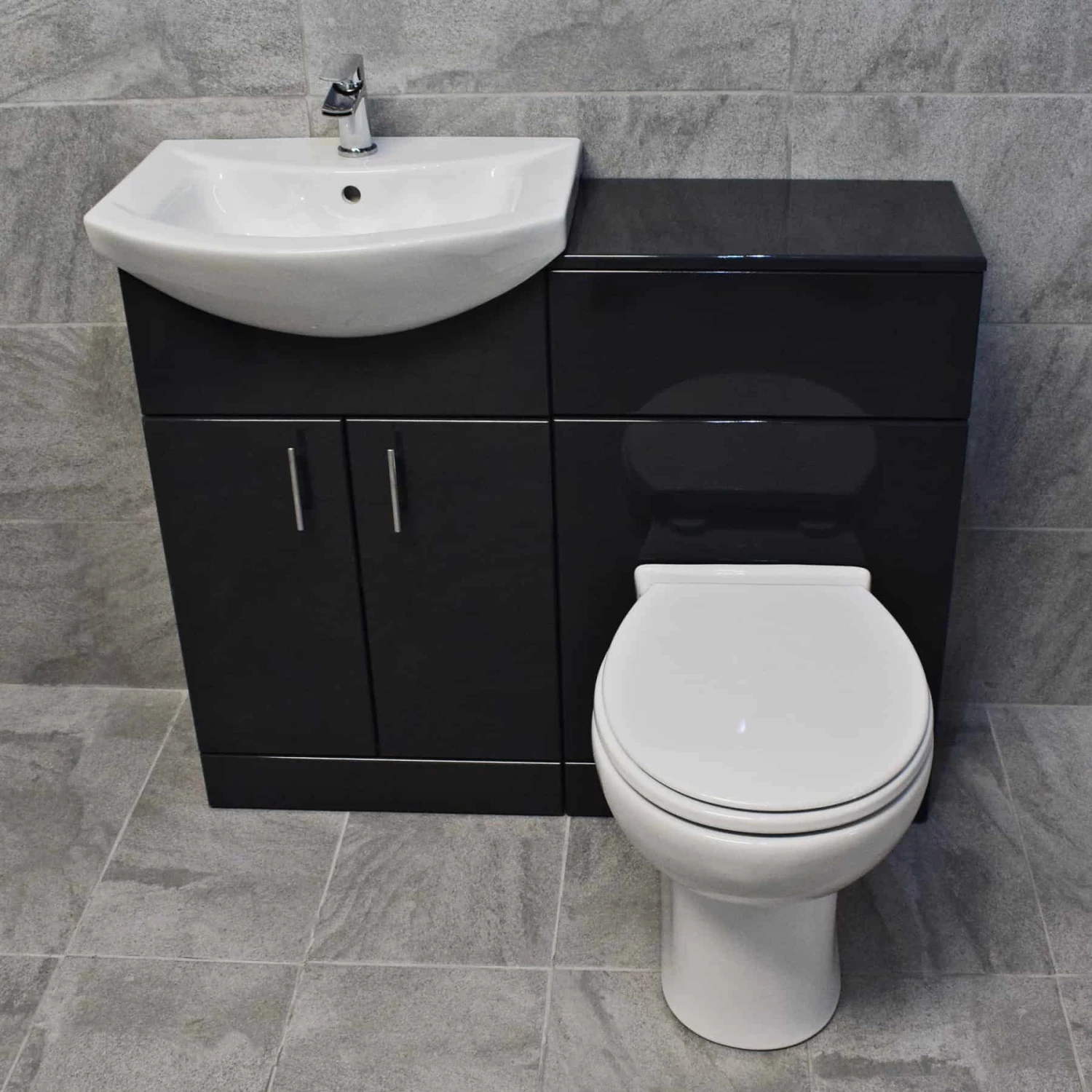 1050mm Anthracite Finish Bathroom Furniture Vanity Set Basin Sink + Toilet Unit 3 1050mm Anthracite Finish Bathroom Furniture Vanity Set Basin Sink + Toilet Unit