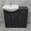 900mm Anthracite Finish Bathroom Furniture Vanity Set Basin Sink 2 900mm Anthracite Finish Bathroom Furniture Vanity Set Basin Sink -Comparethebathroom Shop Anthracite 900 Compare Set Front 1