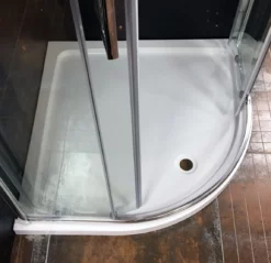 Aqualux Quadrant Shower Tray 900x900mm Low Profile Slimline + Waste Option -Comparethebathroom Shop Aqualux 800 x 800mm Quadrant Shower Tray Low Profile Slim 322254356364 JPG 1