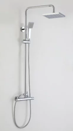 Aries Thermostatic Shower Valve Mixer Set Dual Head Square Lifetime Guarantee