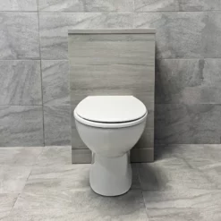 1250mm Ash Grey Finish Bathroom Furniture Vanity Set Basin Sink + Toilet Option 19 1250mm Ash Grey Finish Bathroom Furniture Vanity Set Basin Sink + Toilet Option -Comparethebathroom Shop Ash Grey WC Unit STD Pan Front jpg webp