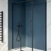 Dawn Asteria Matt Black Left Hand Sliding Shower Door -Comparethebathroom Shop Asteria Black LH