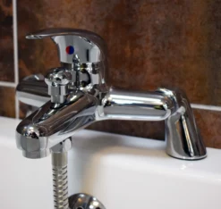 Bath Shower Mixer Tap With Slide Rail Kit Shower Head For Showerbath Or Bath -Comparethebathroom Shop Bath Shower Mixer Tap With Slide Rail Kit Shower Head For Showerbath or Bath 332410208055 7 JPG