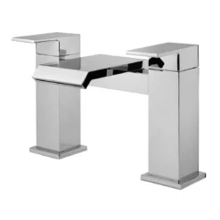 Bathroom Waterfall Basin Mixer Tap + Bath Filler Open Spout / Side Lever Style 10 Bathroom Waterfall Basin Mixer Tap + Bath Filler Open Spout / Side Lever Style -Comparethebathroom Shop Bath Mixer Side Q03