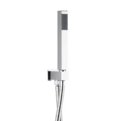 Blade Chrome Modern Square Style Shower Handset, Hose & Wall Bracket Kit