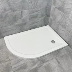 Surface Offset Quadrant Left Hand White Shower Trays Range Of Sizes ExBathstore