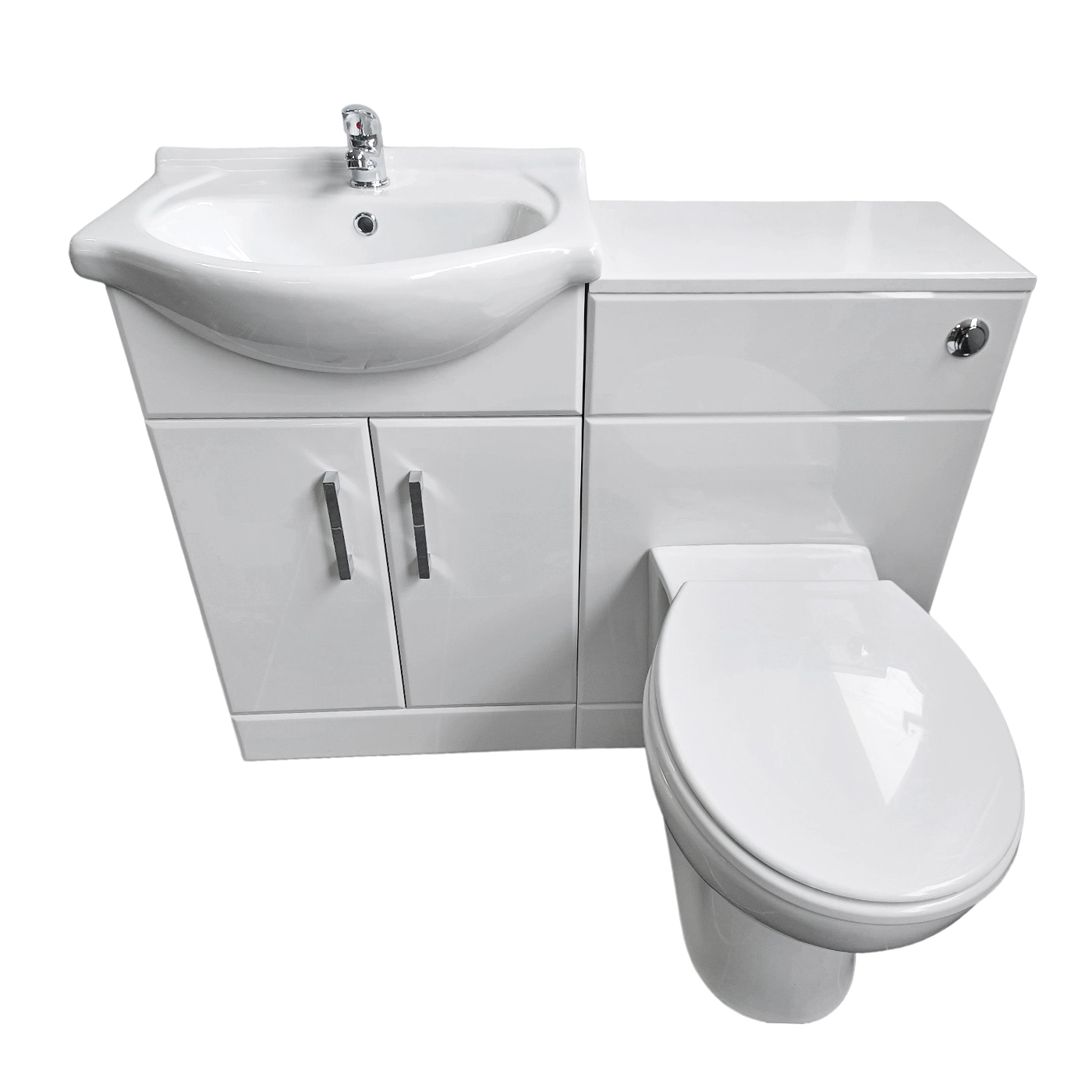 Ex-Bathstore Match 1050mm White Vanity Sink & WC Unit Bathroom Set Ensuite 3 Ex-Bathstore Match 1050mm White Vanity Sink & WC Unit Bathroom Set Ensuite