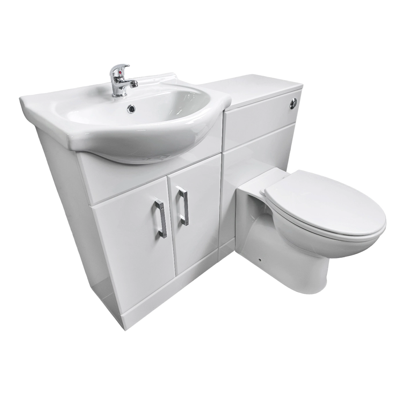 Ex-Bathstore Match 1050mm White Vanity Sink & WC Unit Bathroom Set Ensuite 4 Ex-Bathstore Match 1050mm White Vanity Sink & WC Unit Bathroom Set Ensuite - Image 2