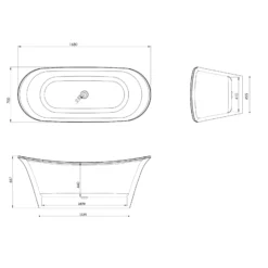 Bowness Oval Modern Style Freestanding Slipper Bath Inc Waste 1680 X 705mm 11 Bowness Oval Modern Style Freestanding Slipper Bath Inc Waste 1680 X 705mm -Comparethebathroom Shop Bow 1680x700 1 jpg webp