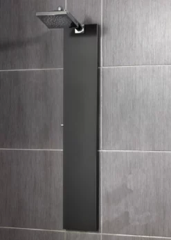 Bristan Rare Shower Panel / Slide Rail Black Chrome Modern