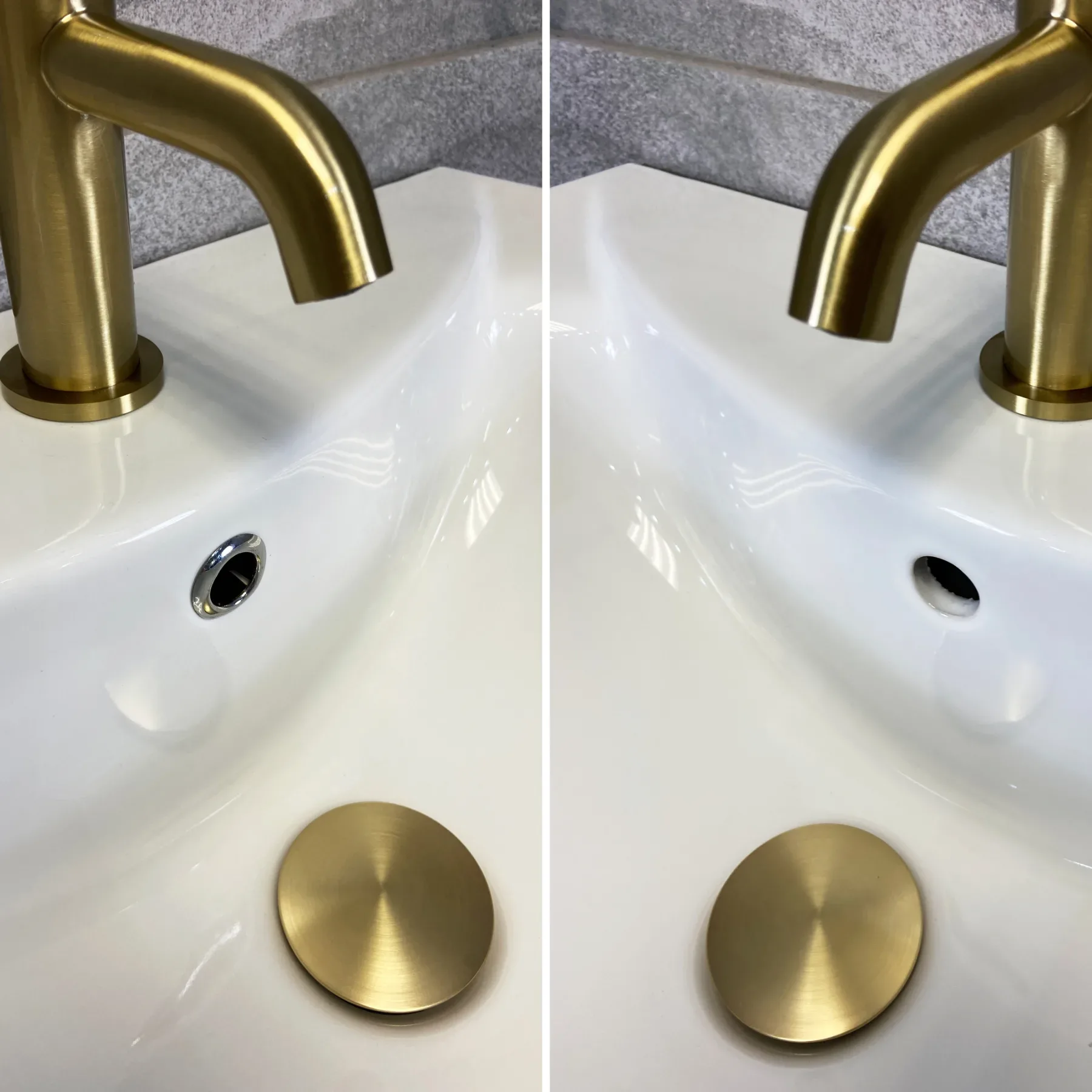 1250 1350 1450 Bathroom Vanity Suite With Sink + Toilet + Brushed Brass Handles 8 1250 1350 1450 Bathroom Vanity Suite With Sink + Toilet + Brushed Brass Handles - Image 6