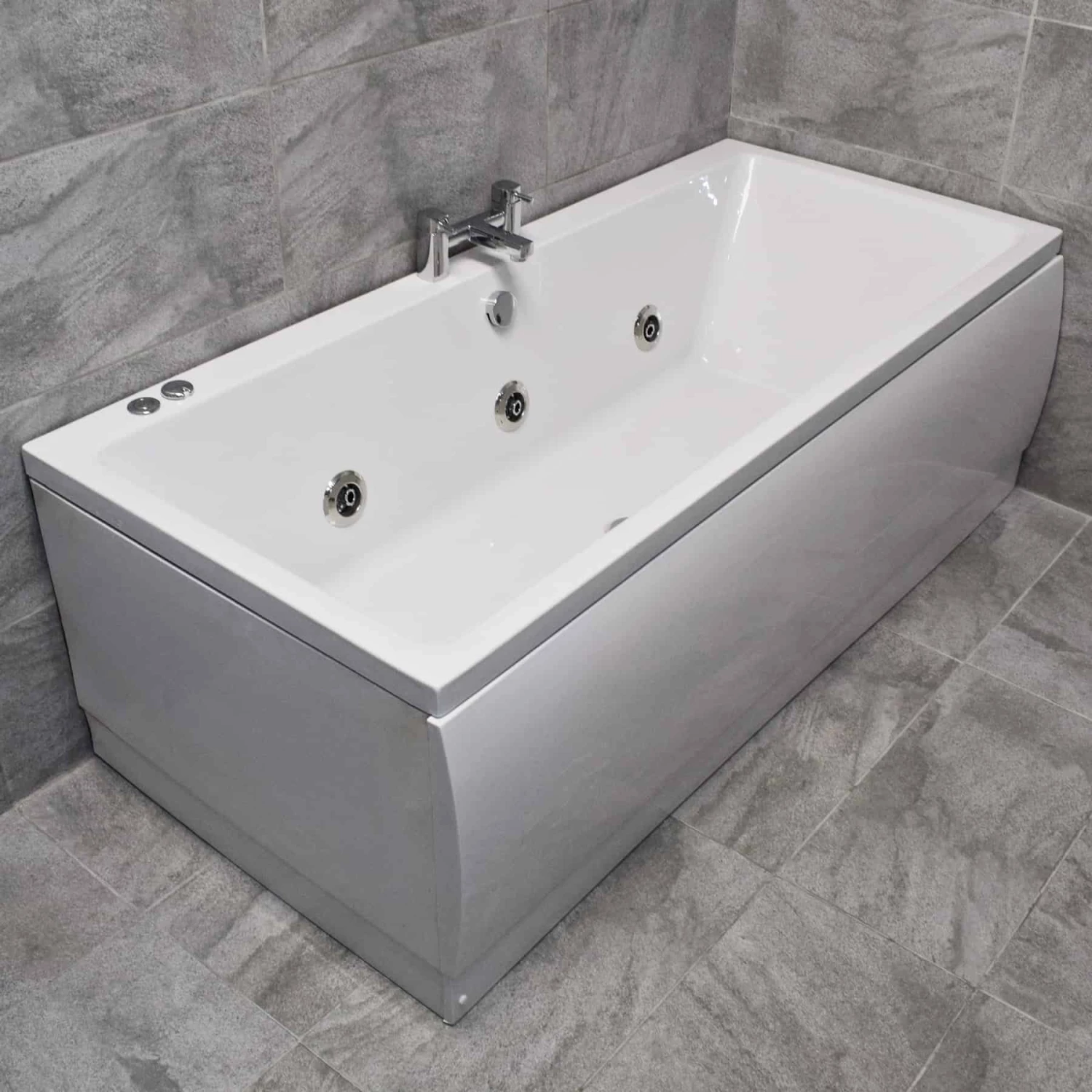 Suzie Slim 1700mm X 750mm Square Centre Tap Hole Whirlpool Spa Bath – 6/11 Jets 3 Suzie Slim 1700mm X 750mm Square Centre Tap Hole Whirlpool Spa Bath – 6/11 Jets