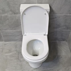 D Shape Modern Toilet Short Projection Close Coupled With Soft Close Seat 8 D Shape Modern Toilet Short Projection Close Coupled With Soft Close Seat -Comparethebathroom Shop Charlie toilet seat jpg webp 1