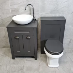 Chichester Bathroom Vanity Set Inc WC + Sink Unit + Worktop Dark Or Light Grey 21 Chichester Bathroom Vanity Set Inc WC + Sink Unit + Worktop Dark Or Light Grey -Comparethebathroom Shop Chichester DGO Vanity Set Front jpg webp