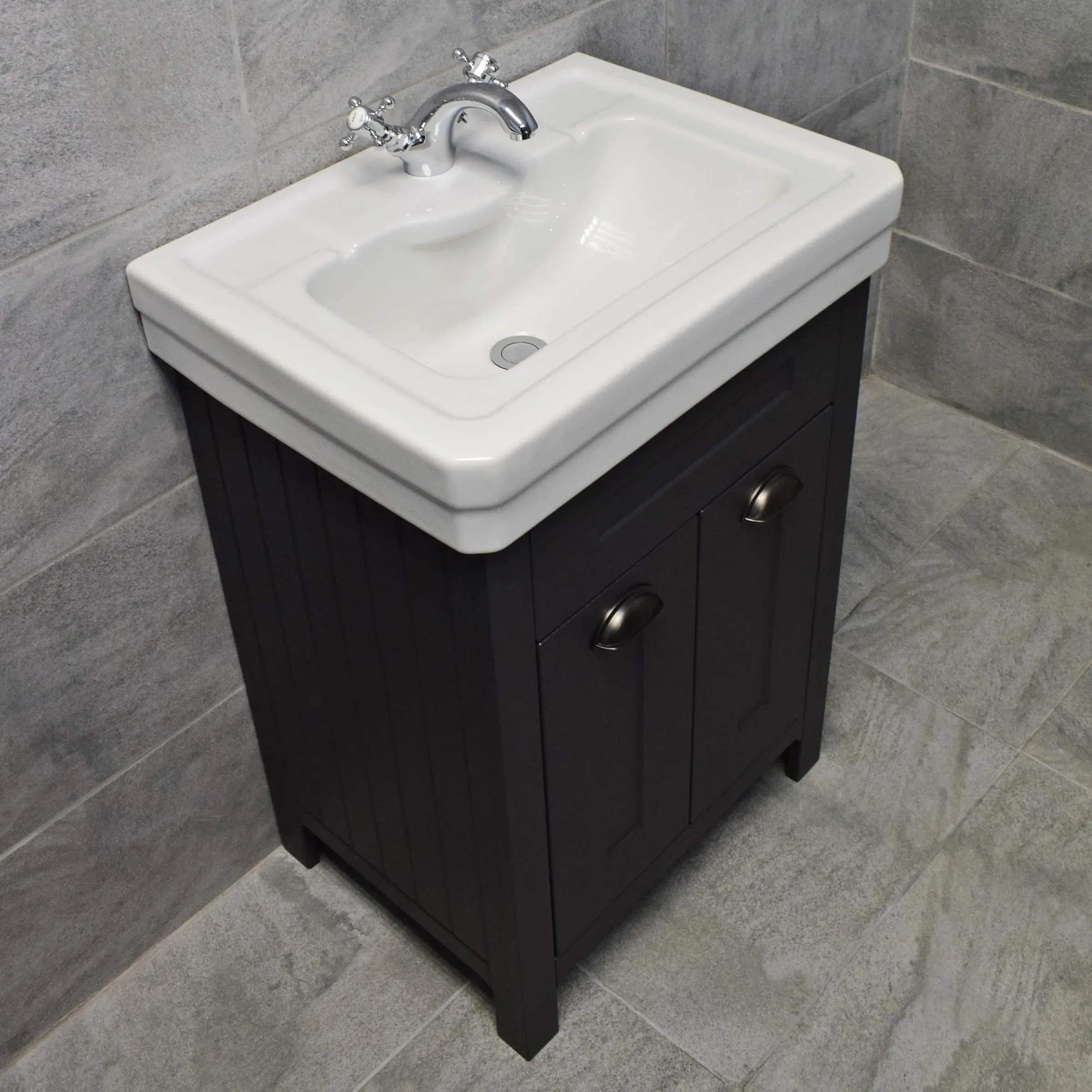 Chichester 600 Or 700mm Bathroom Vanity Unit Dark Grey 1 Tap Hole Ceramic Basin 9 Chichester 600 Or 700mm Bathroom Vanity Unit Dark Grey 1 Tap Hole Ceramic Basin - Image 7