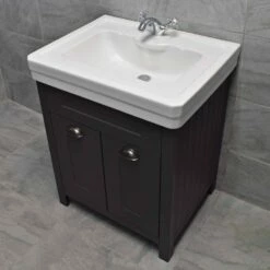 Chichester 600 Or 700mm Bathroom Vanity Unit Dark Grey 1 Tap Hole Ceramic Basin 13 Chichester 600 Or 700mm Bathroom Vanity Unit Dark Grey 1 Tap Hole Ceramic Basin -Comparethebathroom Shop Chichester Dark Grey 700 1TH Sink