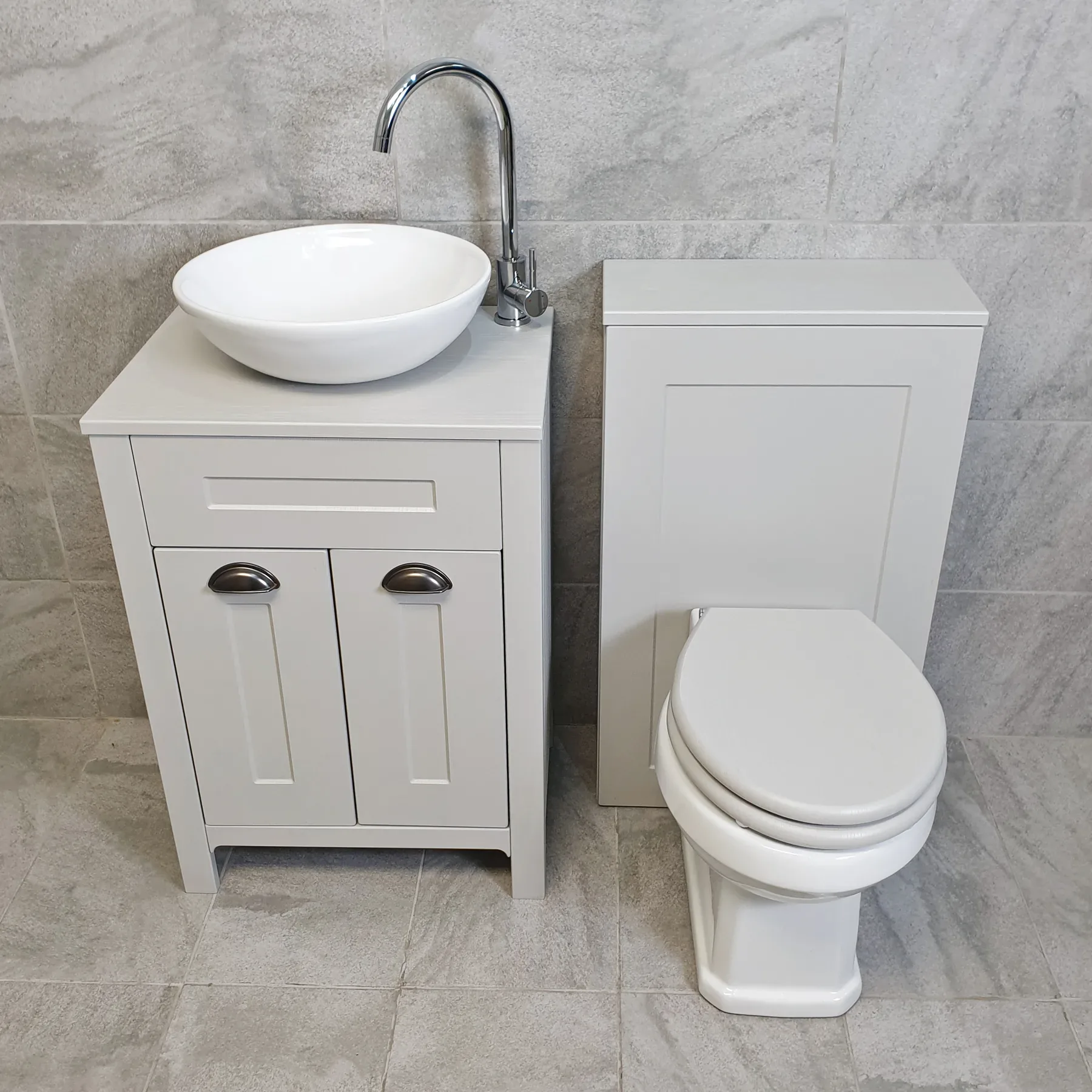 Chichester Bathroom Vanity Set Inc WC + Sink Unit + Worktop Dark Or Light Grey 9 Chichester Bathroom Vanity Set Inc WC + Sink Unit + Worktop Dark Or Light Grey - Image 7