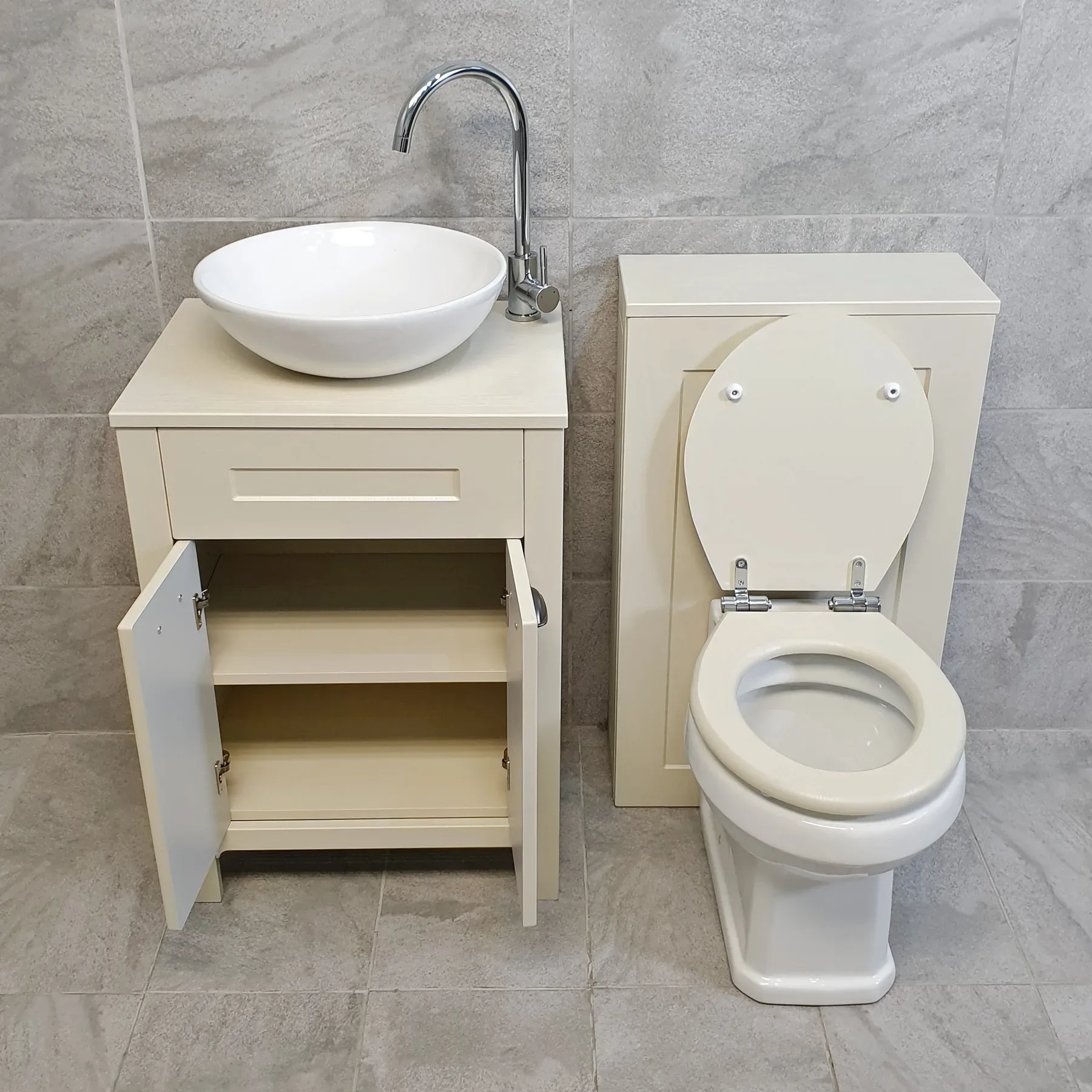 Chichester Bathroom Vanity Set Inc WC + Sink Unit + Worktop Dark Or Light Grey 7 Chichester Bathroom Vanity Set Inc WC + Sink Unit + Worktop Dark Or Light Grey - Image 5