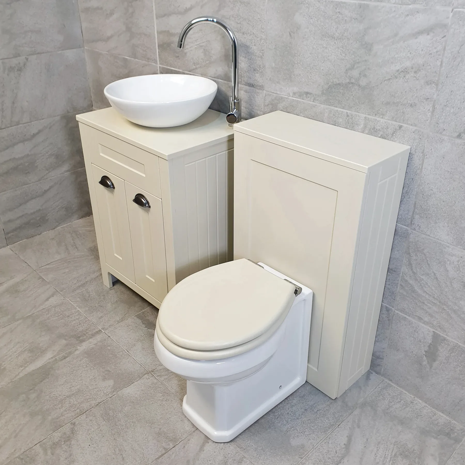 Chichester Bathroom Vanity Set Inc WC + Sink Unit + Worktop Dark Or Light Grey 6 Chichester Bathroom Vanity Set Inc WC + Sink Unit + Worktop Dark Or Light Grey - Image 4