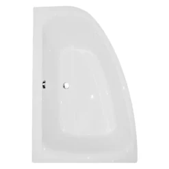 Comparethebathroom Shop 5 Cora Left Or Right Hand 1500 X 1000mm White Finish Acrylic Offset Corner Bath