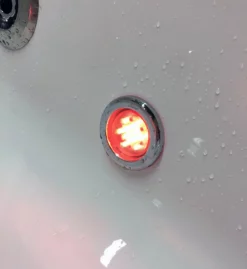 Left Hand L Shape Spa Shower Bath & Screen With Whirlpool & Light 11 Left Hand L Shape Spa Shower Bath & Screen With Whirlpool & Light -Comparethebathroom Shop Colour changing light close up pic 1 Mar 18 scaled jpg webp 5
