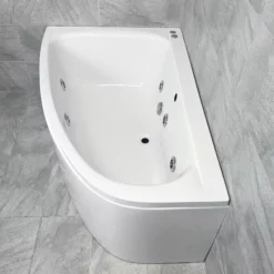 Cora Acrylic Offset Corner Bath With Choice Of Whirlpool System 1500 X 1000mm -Comparethebathroom Shop Cora Whirlpool End 6Jet LH 1 jpg