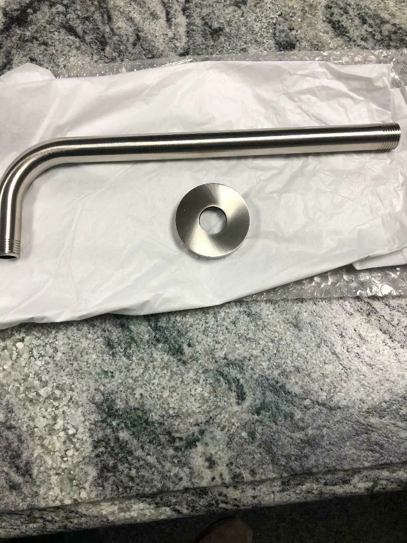 Crosswater Brushed Stainless Steel Wall Mounted Shower Head Arm 6 Crosswater Brushed Stainless Steel Wall Mounted Shower Head Arm - Image 4