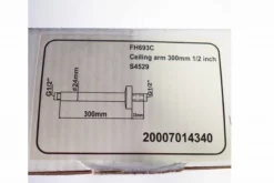 Crosswater 300mm 1/2 Inch Ceiling Arm For Shower Head Ceiling Mounting 11 Crosswater 300mm 1/2 Inch Ceiling Arm For Shower Head Ceiling Mounting -Comparethebathroom Shop Crosswater Ceiling Arm 2 scaled jpg webp