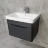 Aegean Wall Hung Vanity Basin Sink Unit – Matt Dark Grey 2 Aegean Wall Hung Vanity Basin Sink Unit – Matt Dark Grey -Comparethebathroom Shop DGM Moonstone Wall Hung Side V2 jpg webp